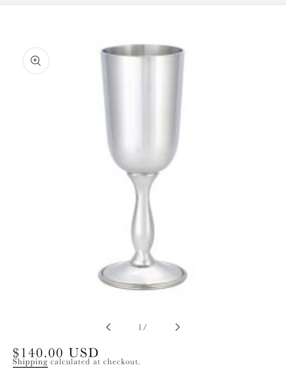 Vintage Woodbury Pewter Champagne Flute - Handmade in CT. USA | Bottom Stamped